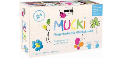 Gouache aux doigts 'MUCKI' pour enfants chanceux