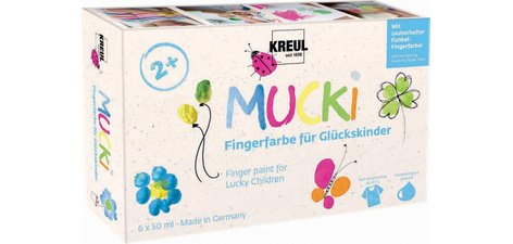 Gouache aux doigts 'MUCKI' pour enfants chanceux