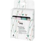 Pluster & Liner Pen, set de 4 Chalky Moments