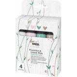 Pluster & Liner Pen, set de 4 Chalky Moments