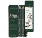 FABER-CASTELL Crayon graphite CASTELL 9000, étui métal de 6