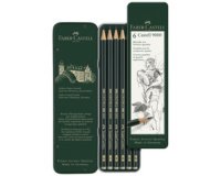 FABER-CASTELL Crayon graphite CASTELL 9000, étui métal de 6