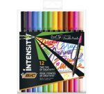 BIC Feutre DUAL BRUSH, 2en1, étui de 12, couleurs assorties