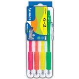 Stylo à encre gel G2 07 Néon Set2Go, étui de 4