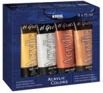 El Greco Acrylic Metallic Paint, set of 4