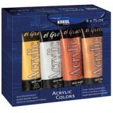 Peinture acrylique el Greco Acrylic Metallic, set de 4