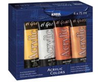 Acrylverf el Greco Acrylic Metallic, set van 4