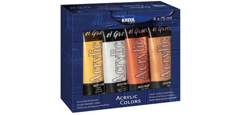 El Greco Acrylic Metallic Paint, set of 4