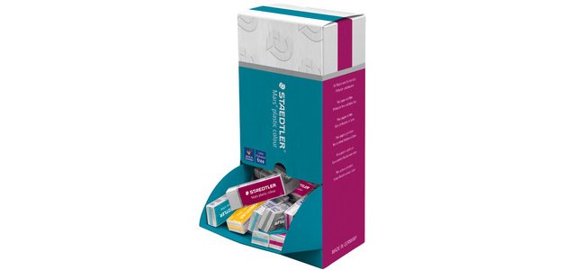 Plastic gom Mars plastic colour - display van 40 stuks