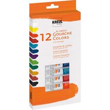 Gouache el Greco, 12 ml, kit de 12