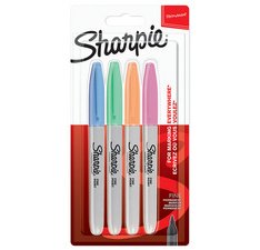 Marqueur permanent FINE 'Pastel', blister de 4