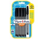 Stylo bille Paper Mate Inkjoy 100 à capuchon pointe moyenne 1 mm - Pochette de 8