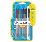 Stylo bille Paper Mate Inkjoy 100 rétractable écriture moyenne 1 mm - Pochette de 8