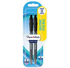 Paper:Mate Stylo à bille FlexGrip Ultra, blister de 2, noir