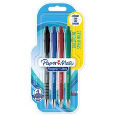 Paper:Mate Stylo à bille FlexGrip Ultra, blister de 2, noir