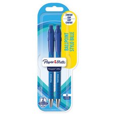 Paper:Mate Stylo à bille FlexGrip Ultra, blister de 2, bleu