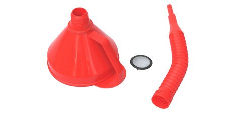 Entonnoir, avec sortie coudée, diamètre: 160 mm, orange
