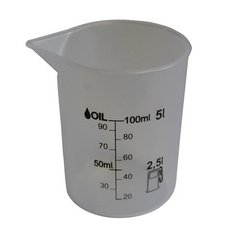 Maat beker transparant inhoud 125 ml