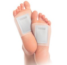 Patch à base de bambou, plante des pieds, blanc