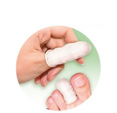 Doigtier, taille unique, blanc