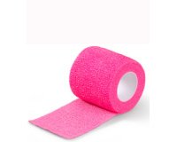 Bande de fixation élastique, 50 mm x 4,5 m, rose vif