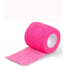 Elastic fixation band, 50 mm x 4.5 m, bright pink