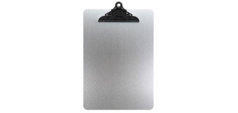 Menuhouder met klem A4 in metaal zilver