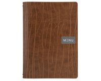 Protège-menus 'RUGA', A4, en cuir, marron