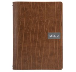 Protège-menus 'RUGA', A5, en cuir, marron