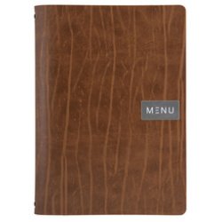Protège-menus 'RUGA', A4, en cuir, marron
