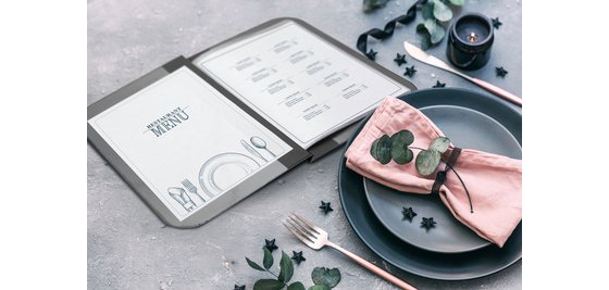 Protège-menus ESSENTIAL, A5, noir
