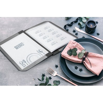 Protège-menus ESSENTIAL, A5, noir