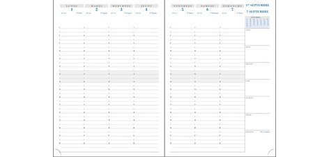 Agenda SAD 29 NIL, 2026/2027, 16 mois