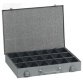 Valise en métal pour petites pièces, avec compartiments fixes EuroPlus Metall 34/18, gris