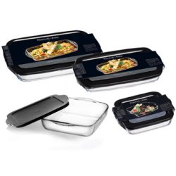Flirt by R & L Plat à gratin Cucina, en verre, 3,2 litres