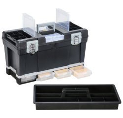 Gereedschapskist McPlus Depot >S<23, PP, zwart