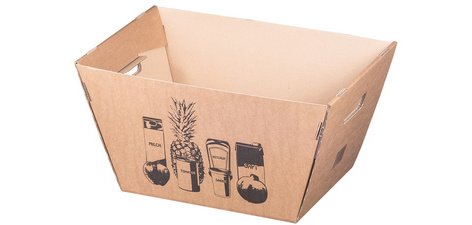 Panier de courses en carton ondulé