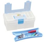 Boîte de rangement McPlus Clear 12.5, PP, bleu