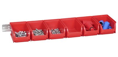 Satz mit 6 Behälterkästen mit Wandhalterung ProfiPlus Set 2/7
