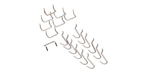 Jeu de crochets 'StorePlus Flex M 16', chromé