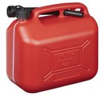 Jerrican, plastique, 20 litres, rouge