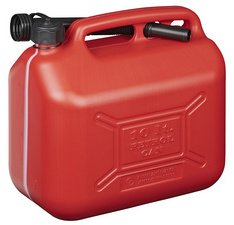 En_jerrican, plastique, 10 litres, rouge