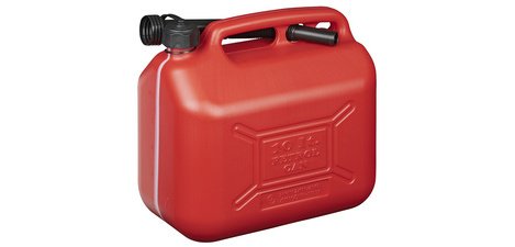 Jerrican, plastique, 5 litres, rouge