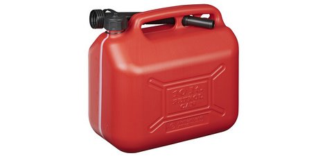 Jerrican, plastique, 20 litres, rouge