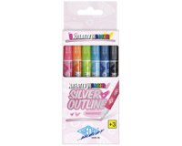 Marqueur créatif SILVER  OUTLINE, étui de 6