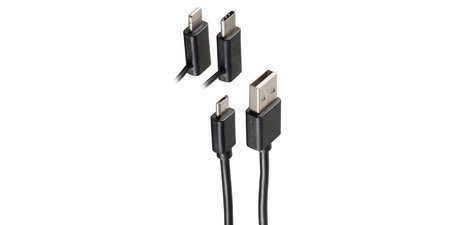 Câble de données & de charge BASIC-S 3en1, 1,0 m