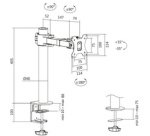 Bras support pour écran, noir
