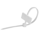 Attache-câbles avec champ d'inscription, blanc