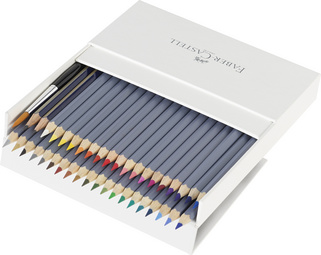 Boîte Faber-Castell - Goldfaber - 24 crayons de couleur aquarellable -  Pinceaux Aquarelle - Peinture Aquarelle