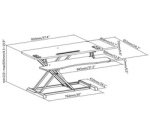 Garniture de bureau assis/debout, hauteur réglable